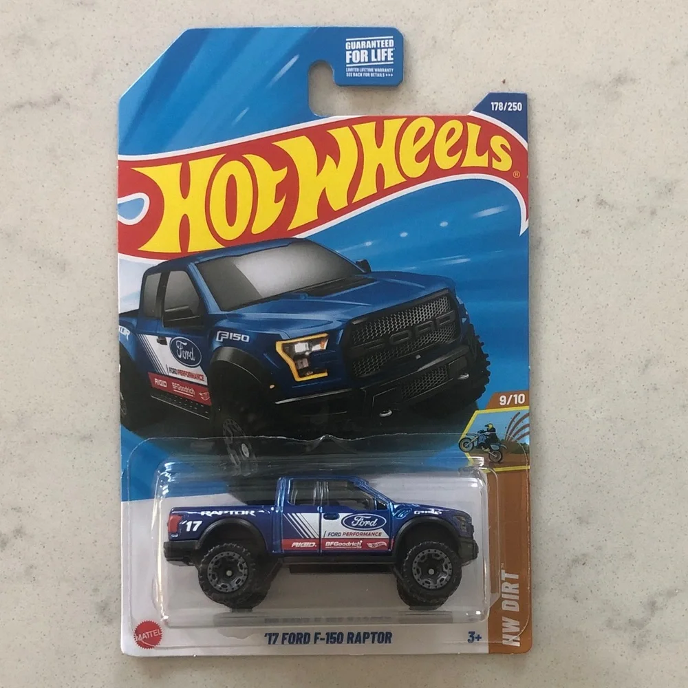 Mattel Hot Wheels Blue Ford F-150 Raptor